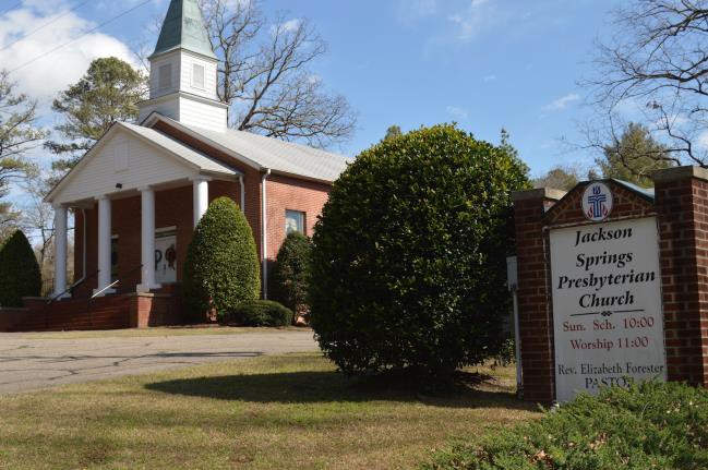 Old frame church building
