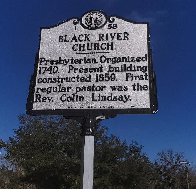 Black River Church historical marker